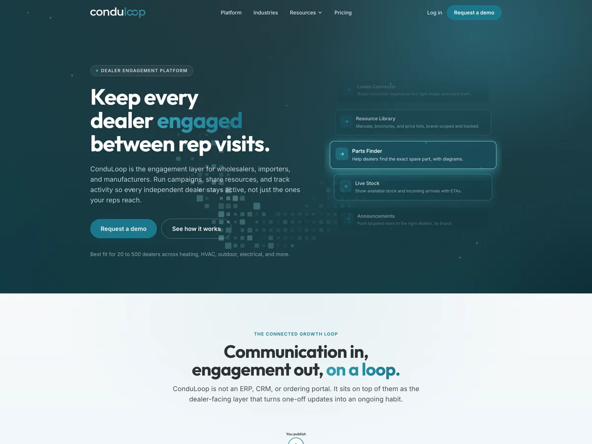 ConduLoop website built by Dynamo Wheel