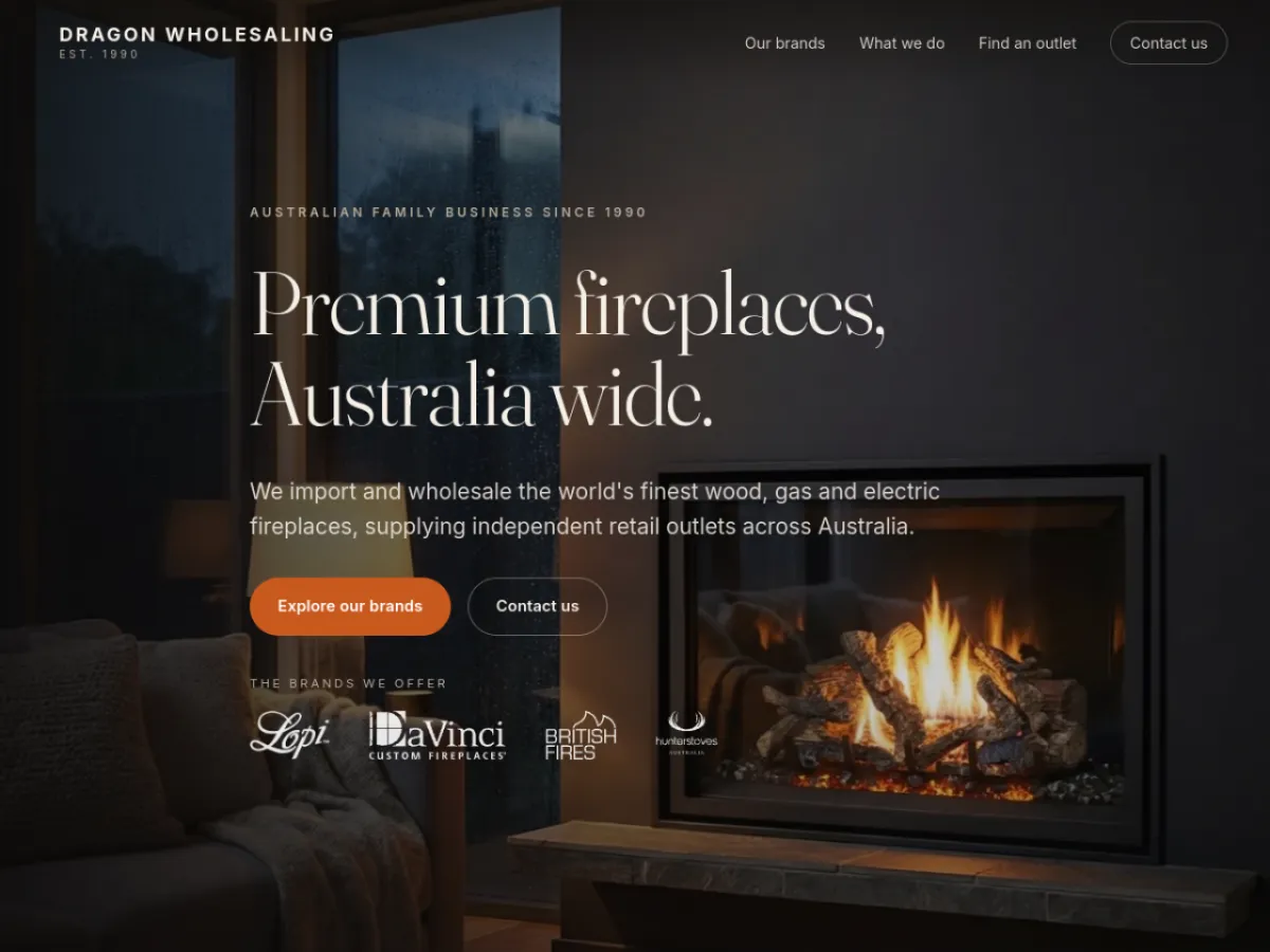 Dragon Wholesaling website built by Dynamo Wheel