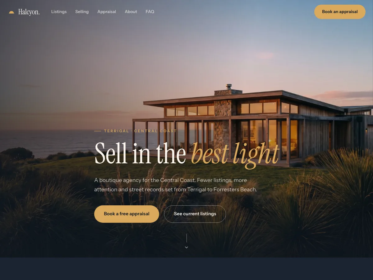 Real estate concept website design by Dynamo Wheel