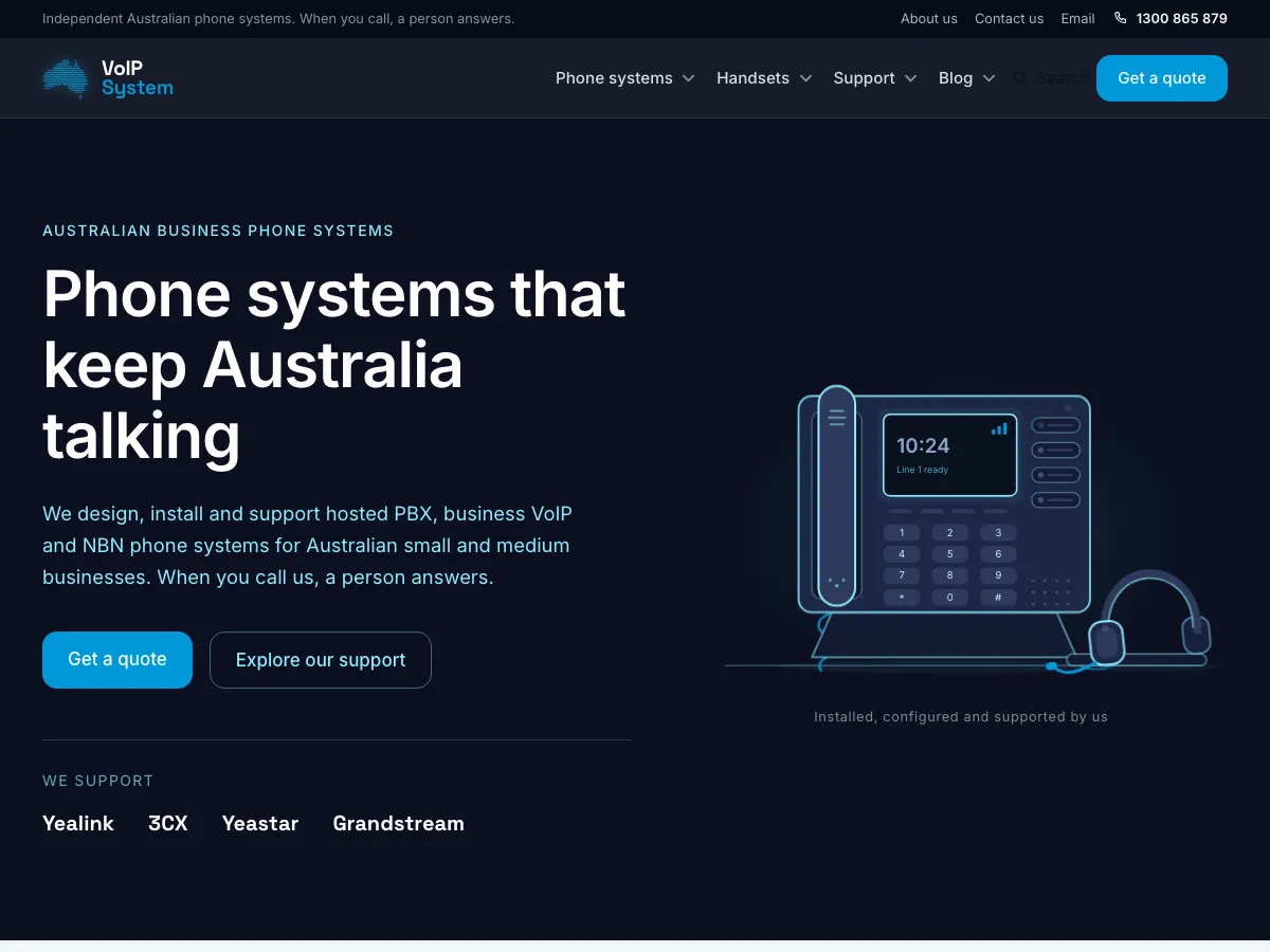VoIP System website built by Dynamo Wheel